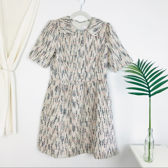 Gal Meets Glam Dresses & Skirts - Gal Meets Glam Paige Cutaway Collar Tweed Dress